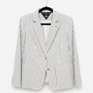 Tommy Hilfiger Black and White Striped Blazer
